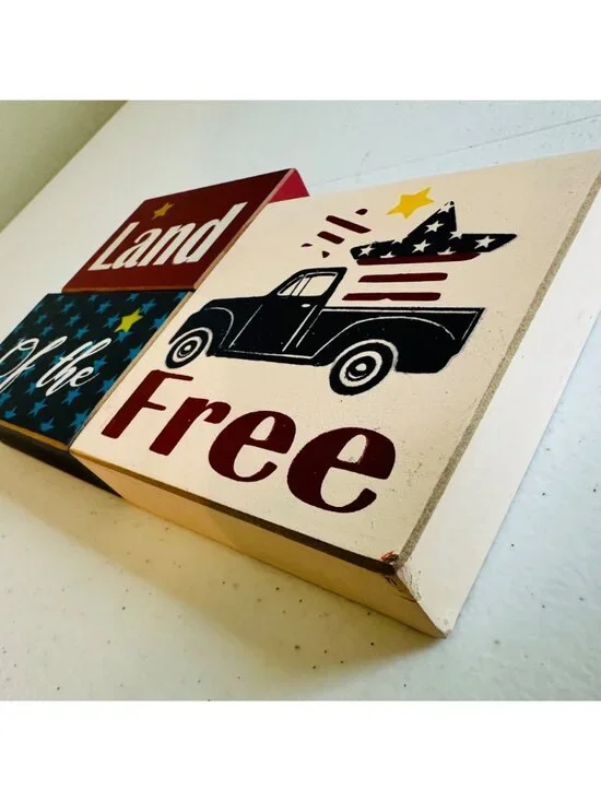 Land of the Free Patriotic decor Fourth of July Independence Day decoration USA - Picture 6 of 8